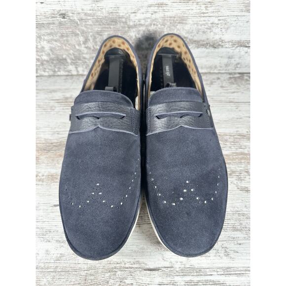 Men's UGG Cali Blue Suede Wingtip Penny Loafers Sz 11.5 - Picture 4 of 9